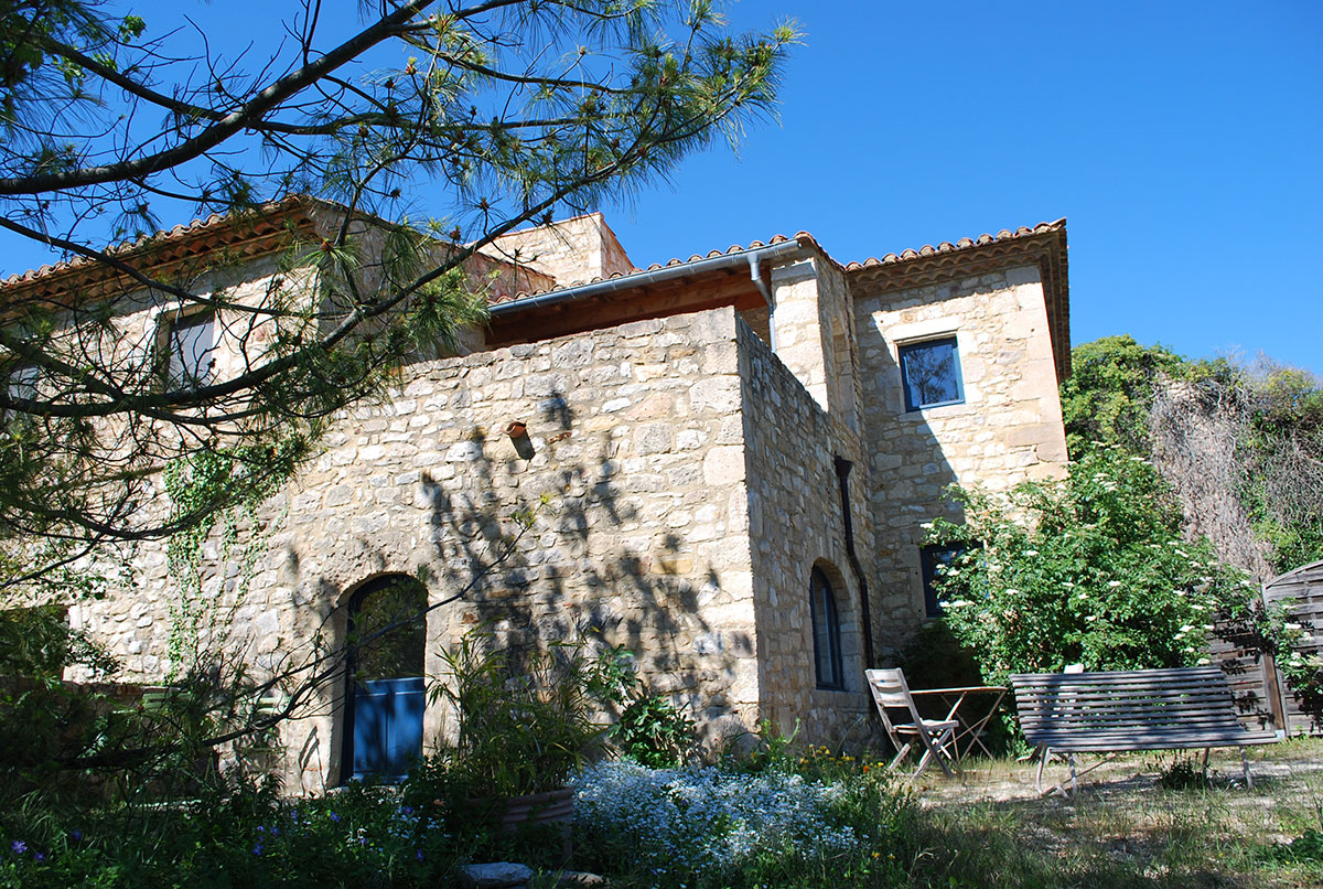 The exterior of the fourth bedroom of our gîte in southern Ardèche
