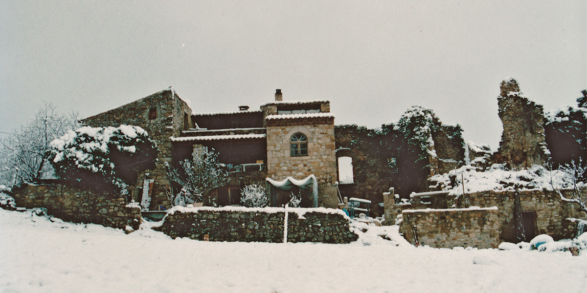 Notre mas sous la neige en 1981